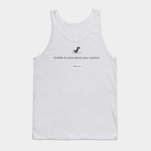 Unable to Care T-Rex Tank Top by JJFDesigns